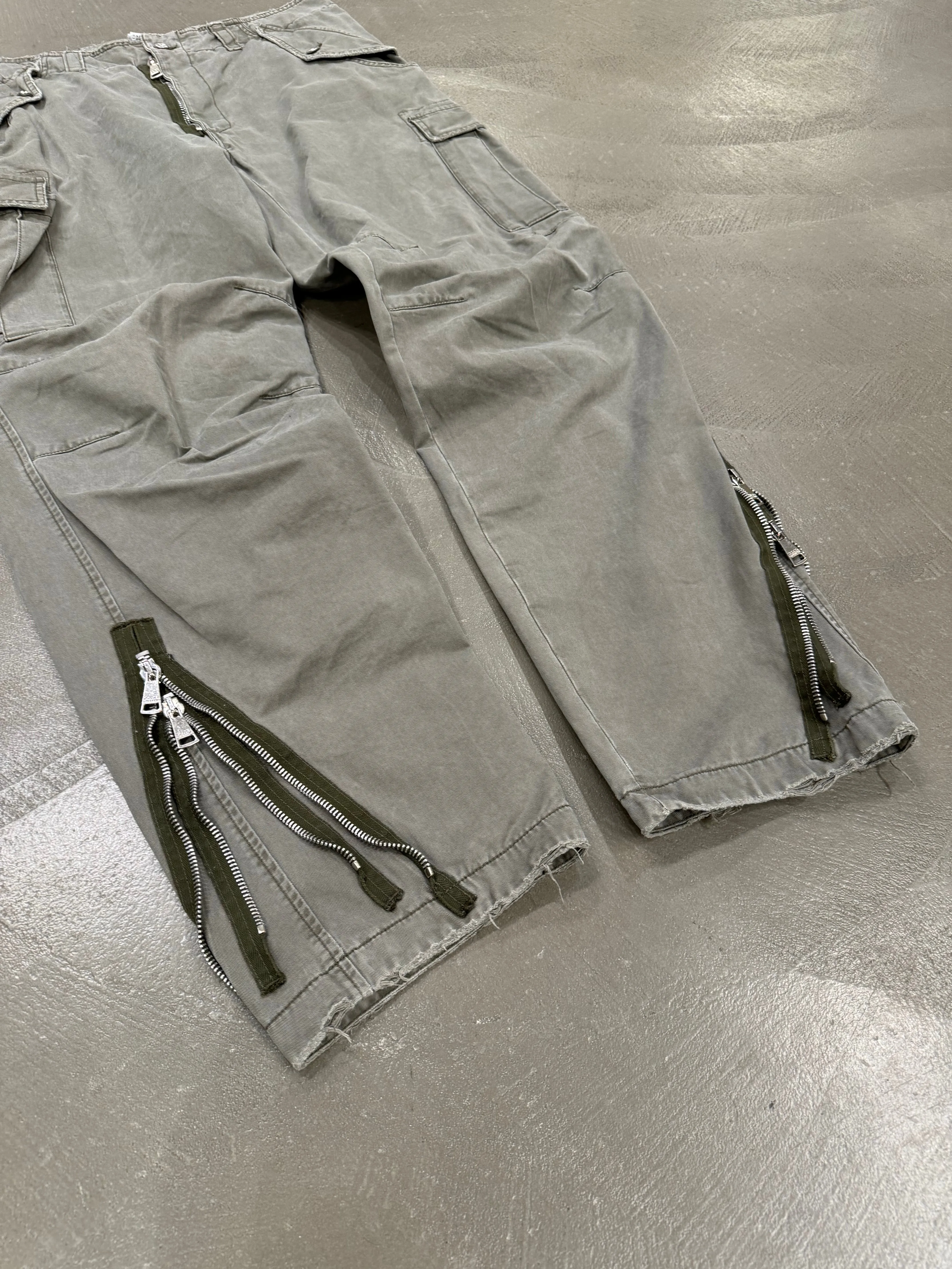 2008 Dolce & Gabbana double ankle zipper cargo pants