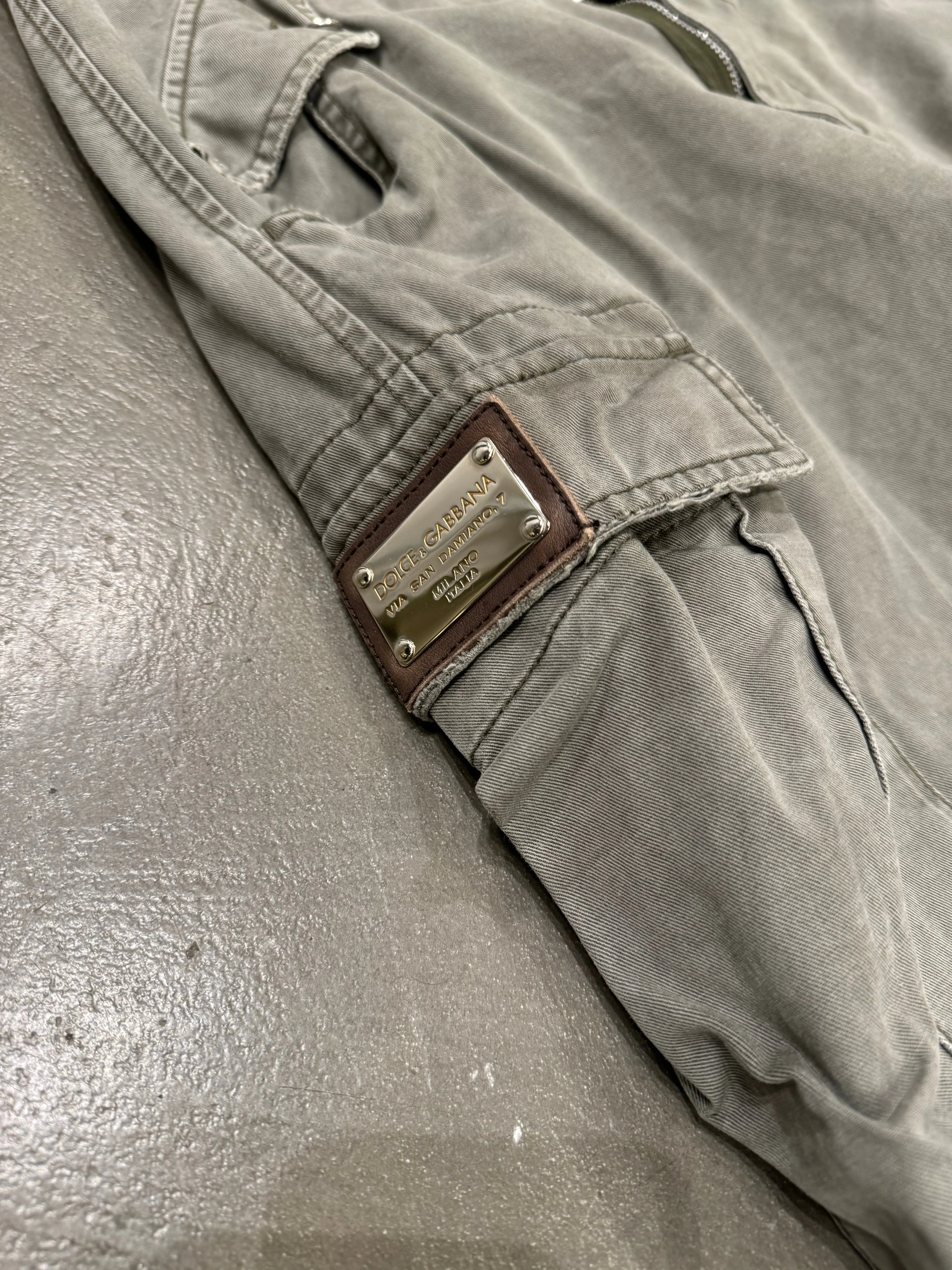 2008 Dolce & Gabbana double ankle zipper cargo pants