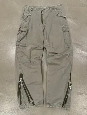 2008 Dolce & Gabbana double ankle zipper cargo pants