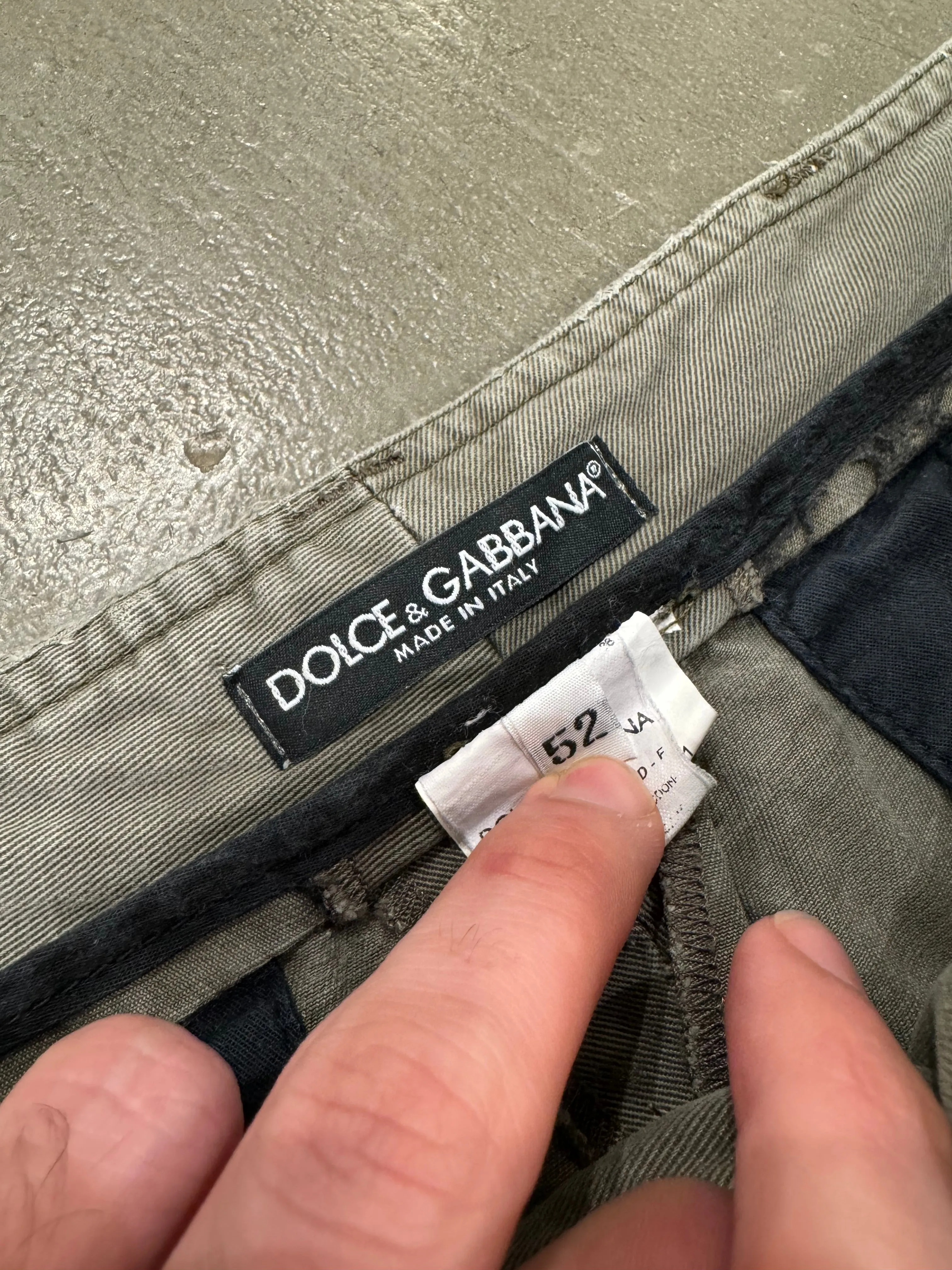 2008 Dolce & Gabbana double ankle zipper cargo pants