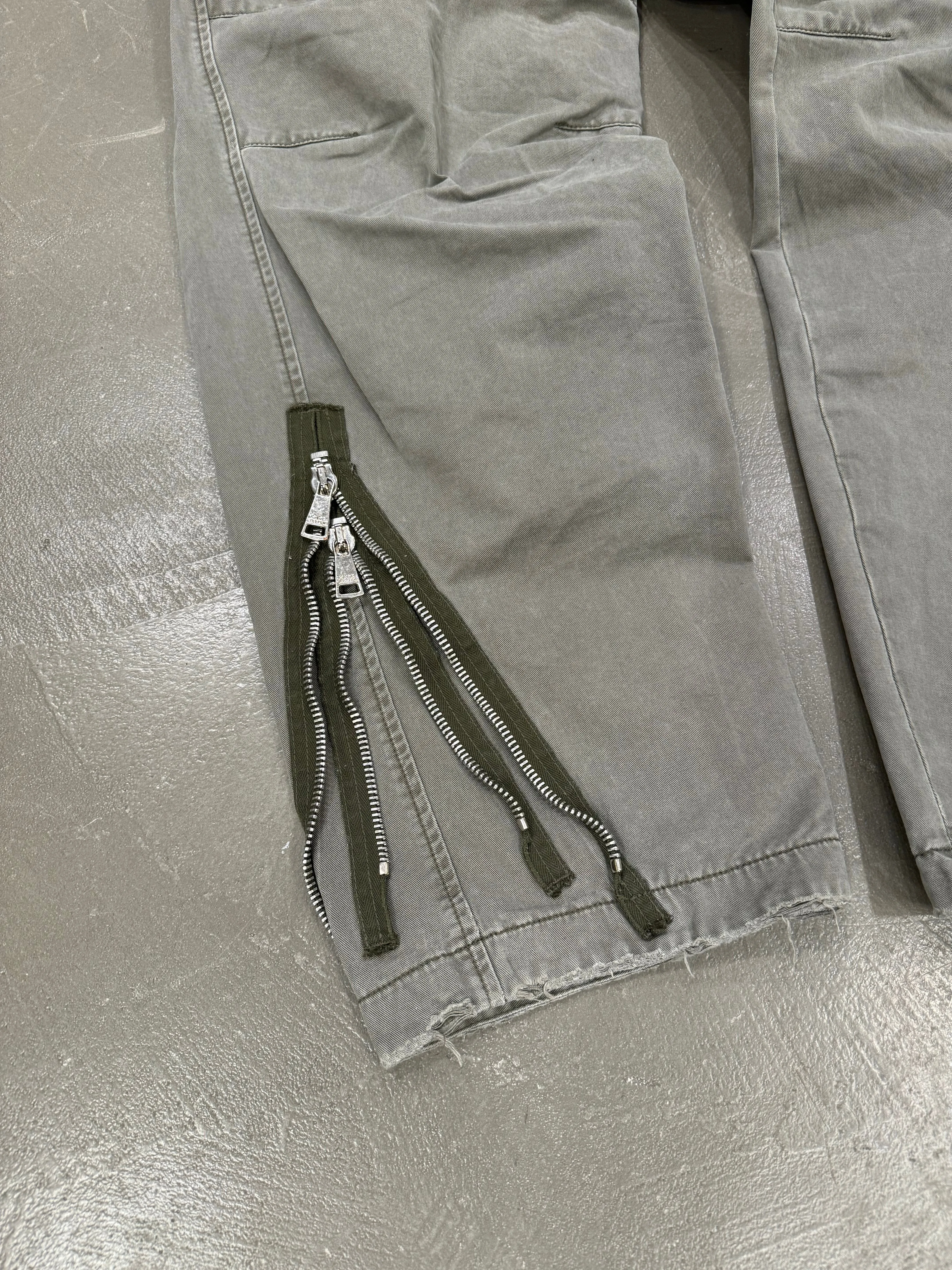 2008 Dolce & Gabbana double ankle zipper cargo pants