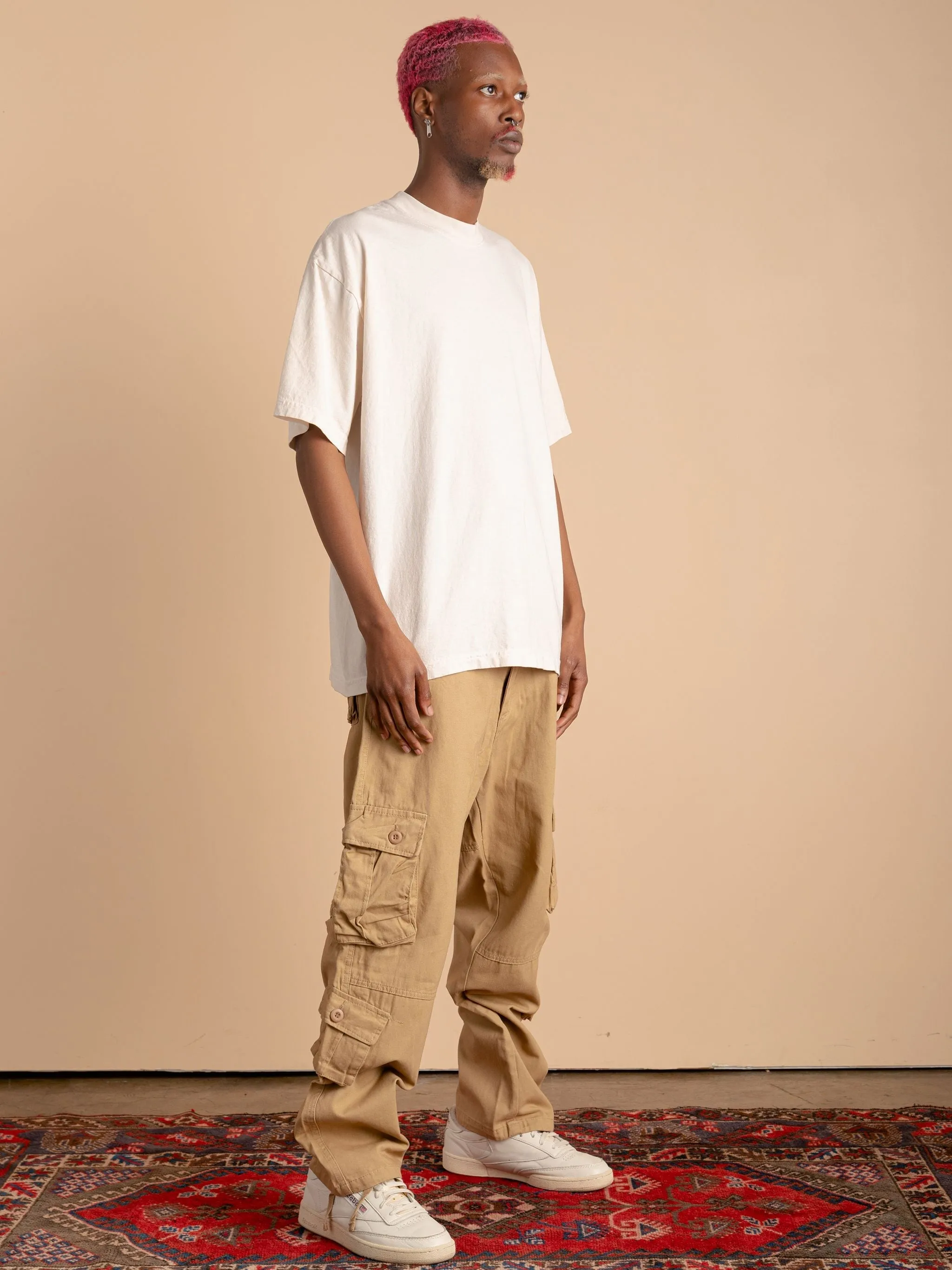 8 Pocket Cargo Pants-Tan