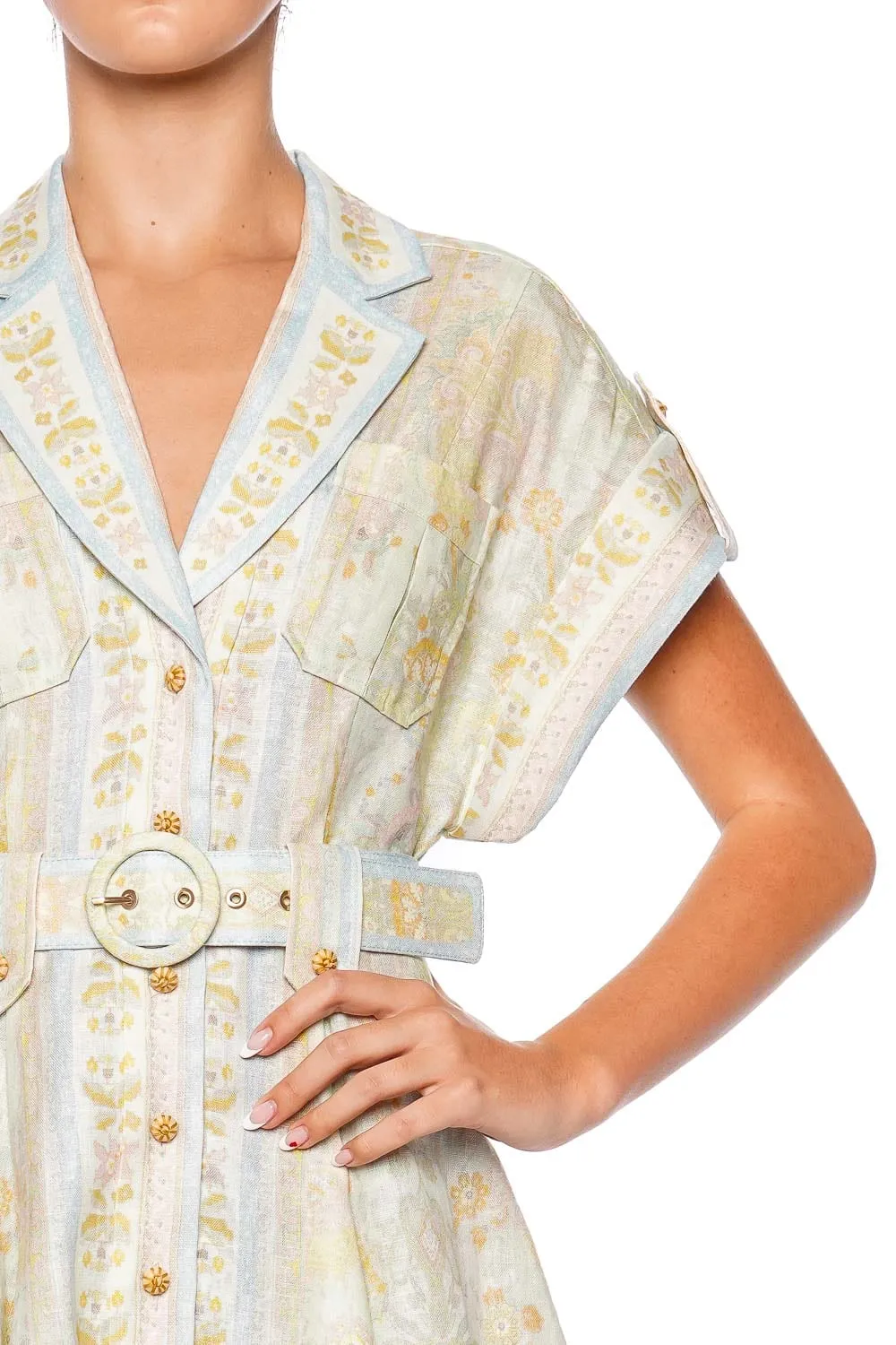 Acacia Belted Mini Shirt Dress