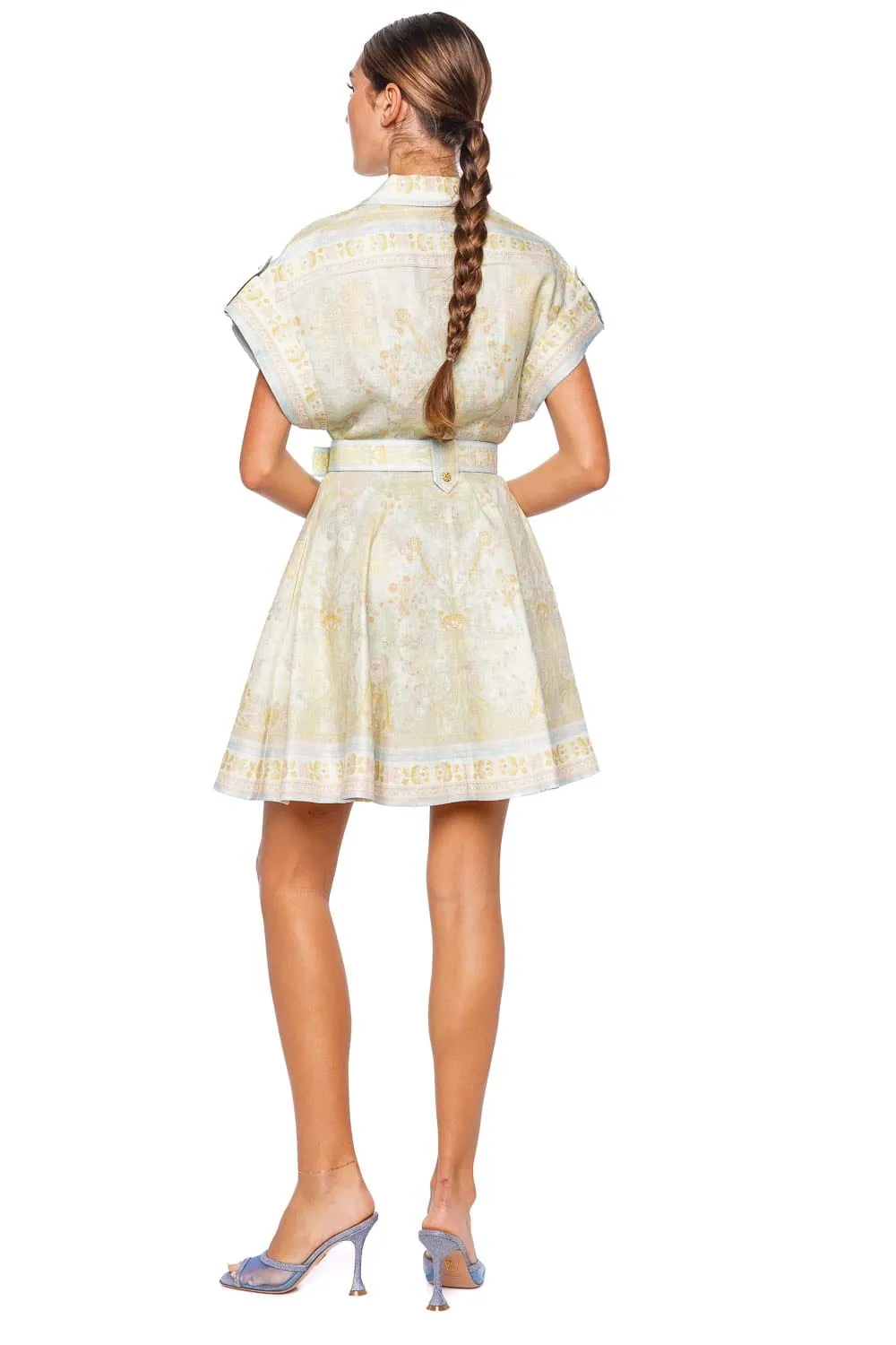 Acacia Belted Mini Shirt Dress