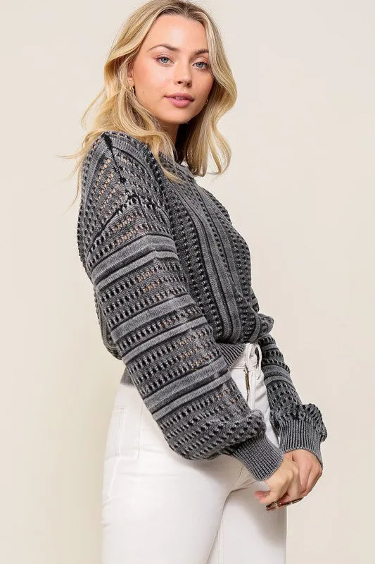 ACID WASH SWEATER
