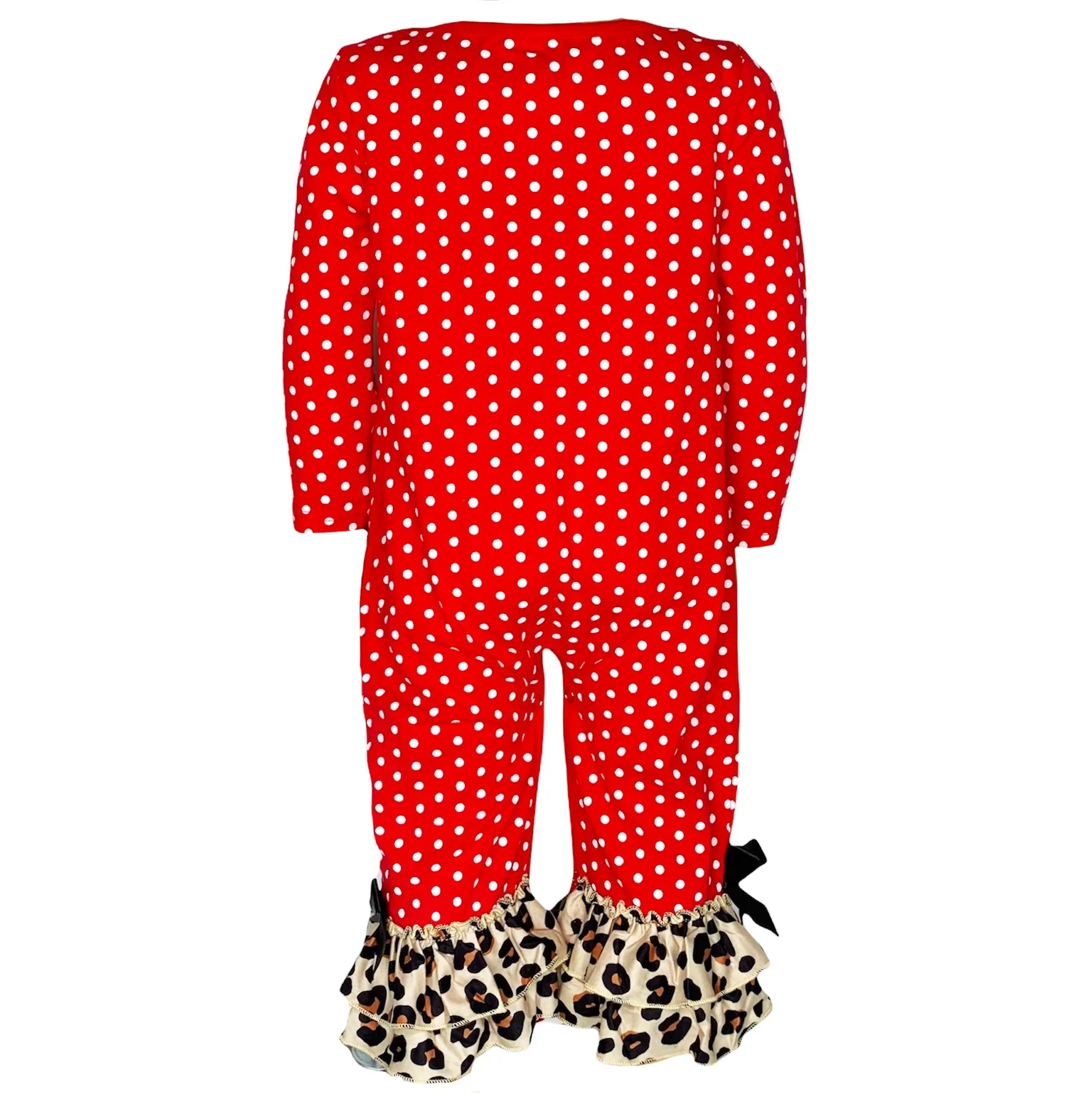 AL Limited Baby Girls Christmas Leopard Reindeer Holiday Cotton Romper One Piece