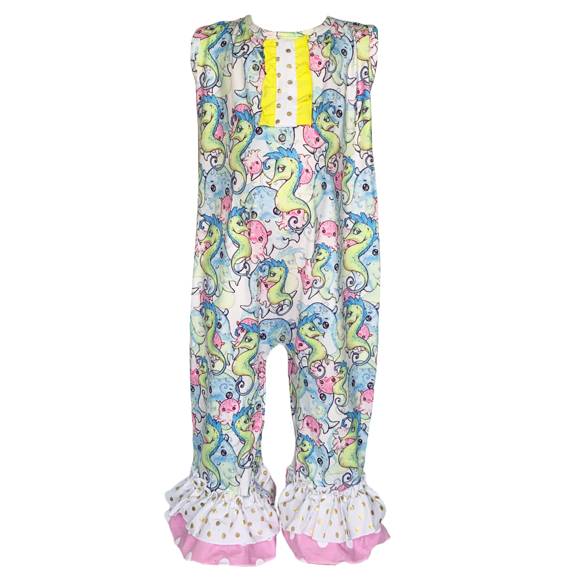 AL Limited Seahorse Baby Girls Polka Dot Summer Romper