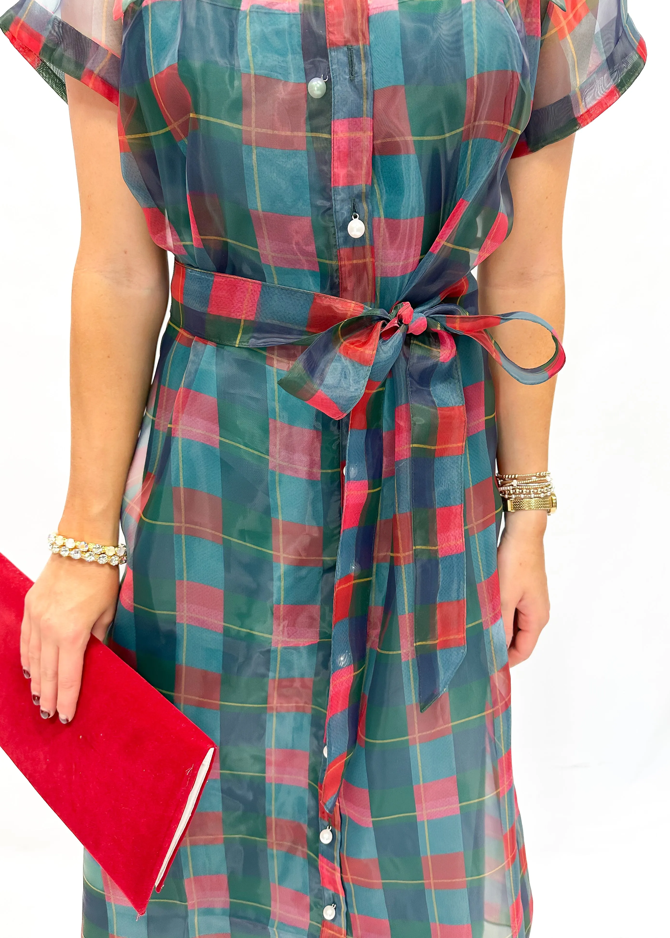 Alden Adair Rachel Dress - Holiday Plaid