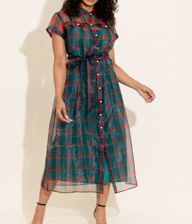 Alden Adair Rachel Dress - Holiday Plaid