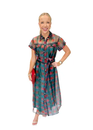 Alden Adair Rachel Dress - Holiday Plaid