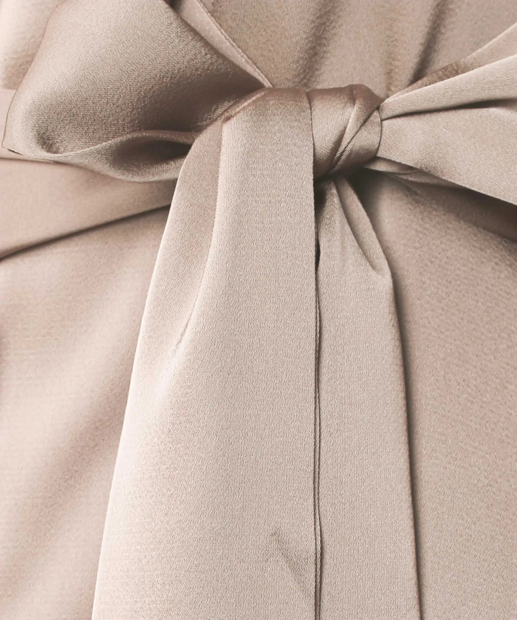 Almond Satin Button Down Collar Dress