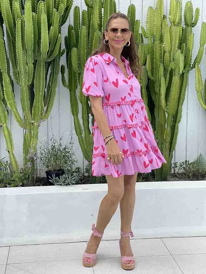 Amore Heart Dress - Pink
