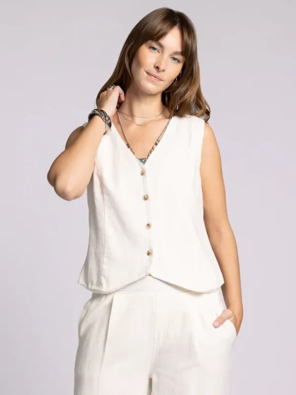 Anastasia Vest - White