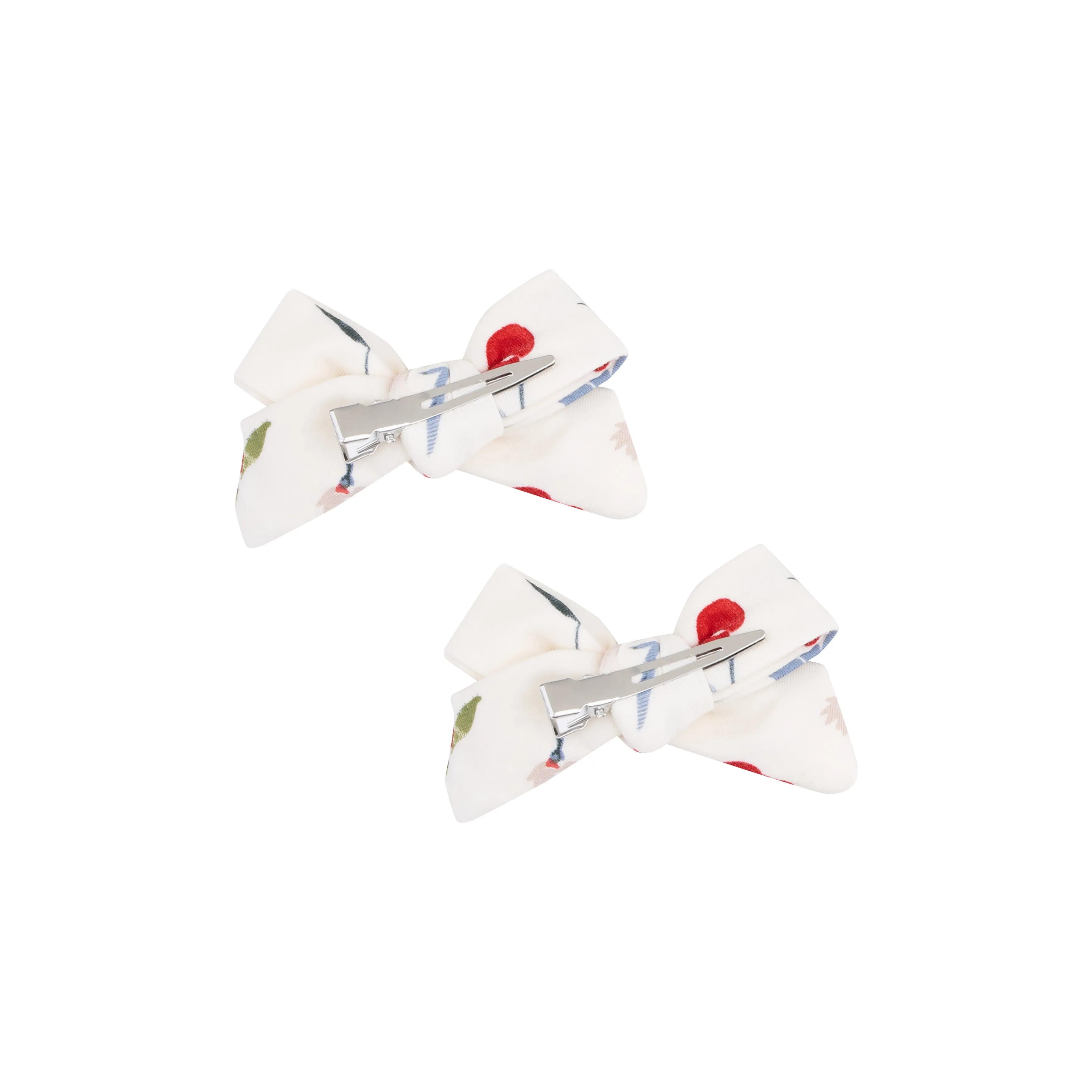 Angel Dear || Watercolor Cherries   Gingham 2 Pack Hair Bow With Clip