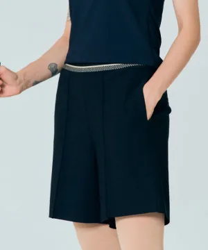 BENECIA 12 Pintuck Part 5 Shorts - Black