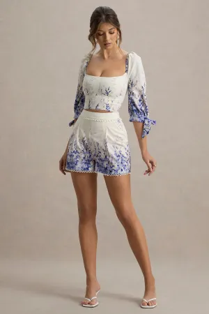 Benito | Wisteria Print Tailored Shorts