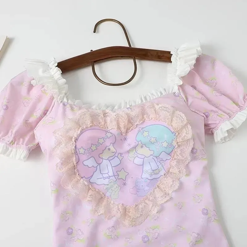 Besties Ruffled Adult Onesie