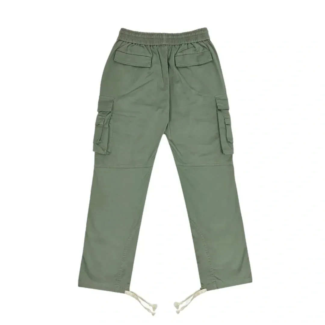 BLÉDLA Multi Cargo Cotton Pant - Army Sage