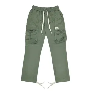 BLÉDLA Multi Cargo Cotton Pant - Army Sage
