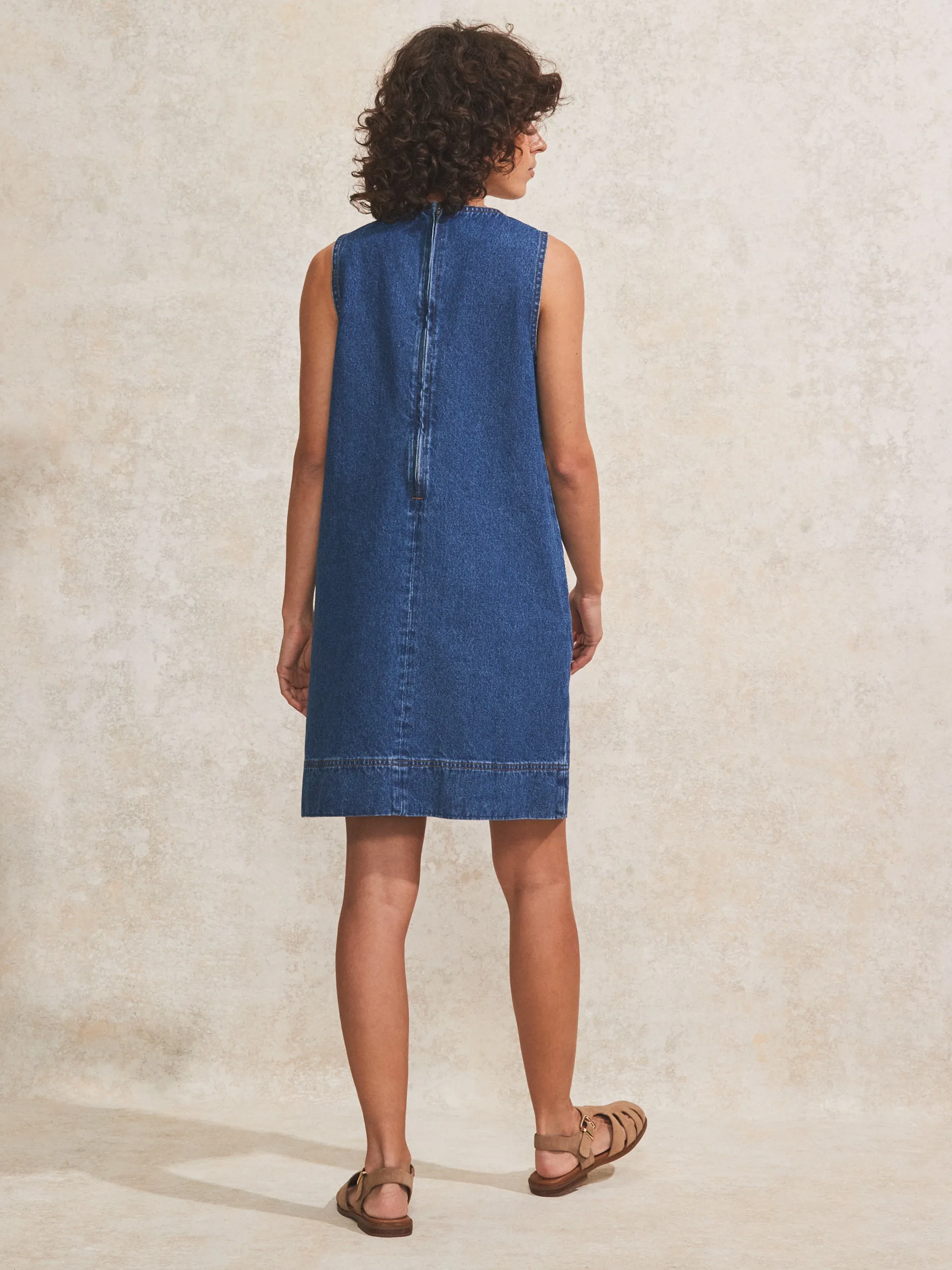 Blue Denim Shift Dress