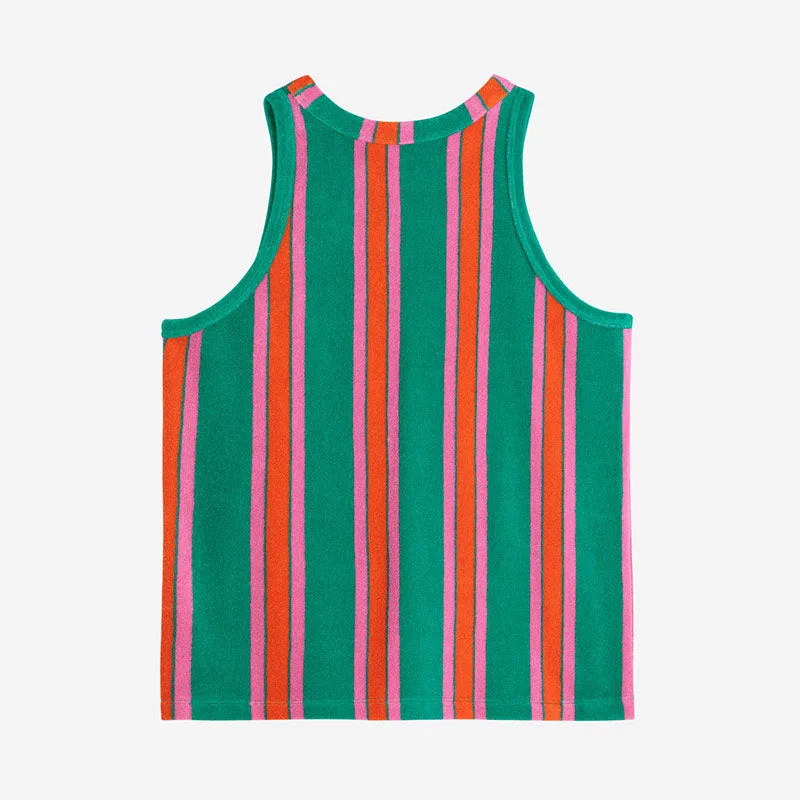 Bobo Choses Woman - Multicolour stripes terry tank top