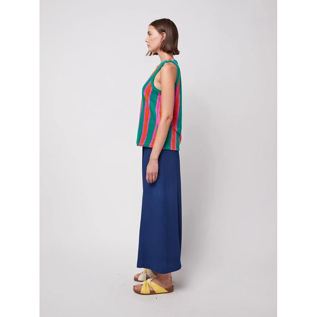 Bobo Choses Woman - Multicolour stripes terry tank top