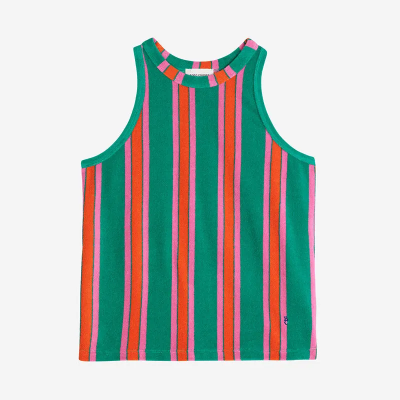 Bobo Choses Woman - Multicolour stripes terry tank top