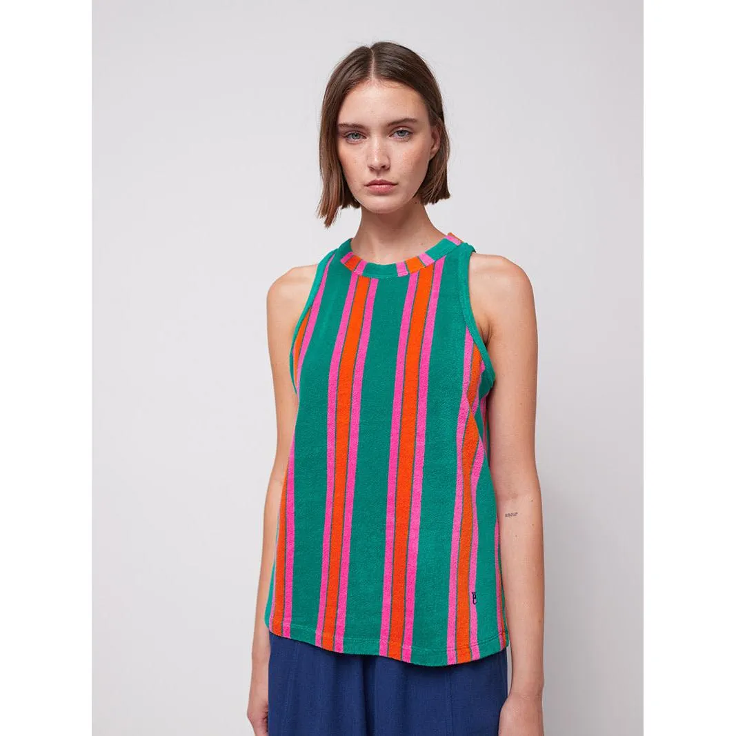 Bobo Choses Woman - Multicolour stripes terry tank top
