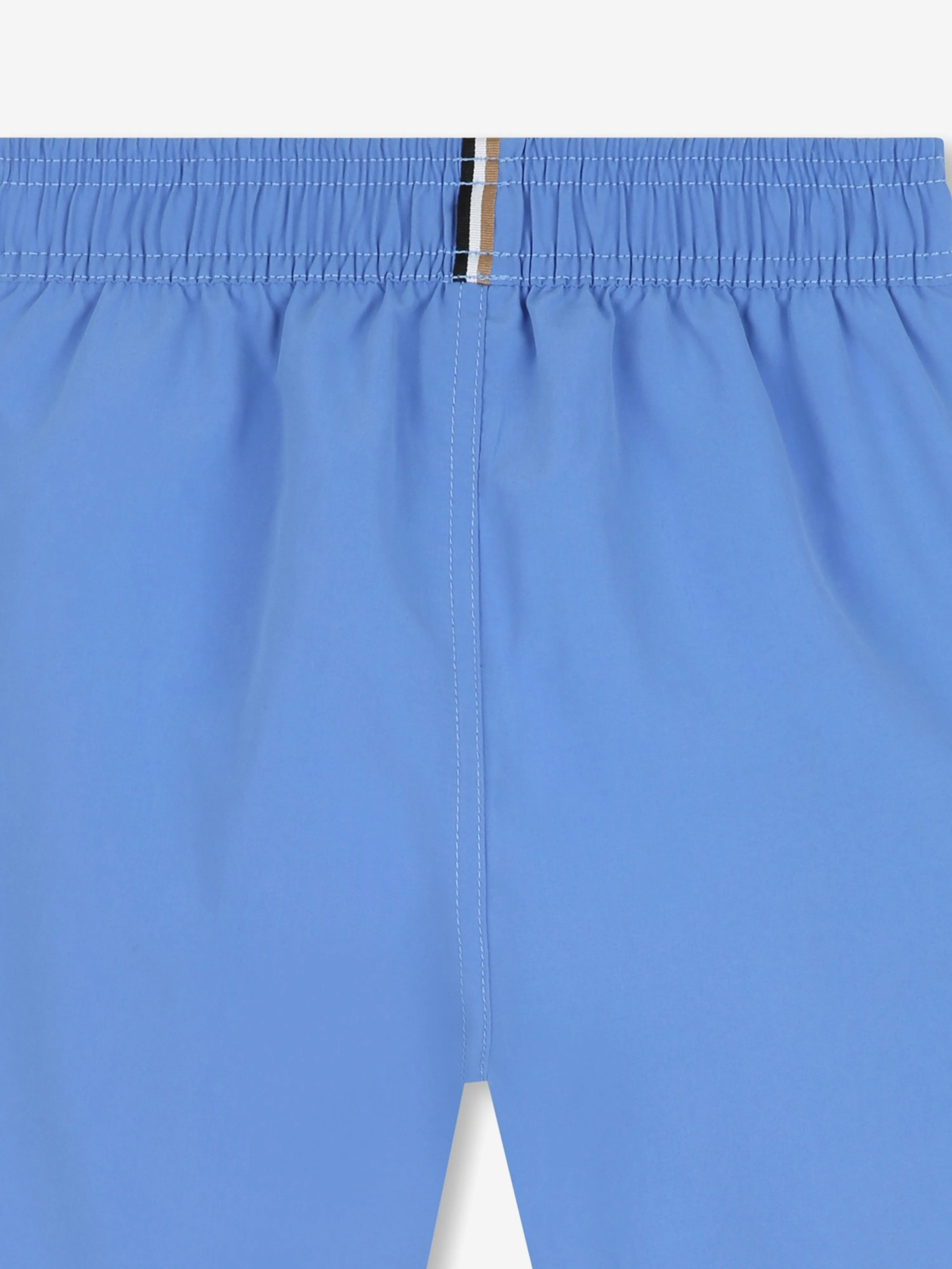 BOSS Boys Logo Print Swim Shorts in Navy