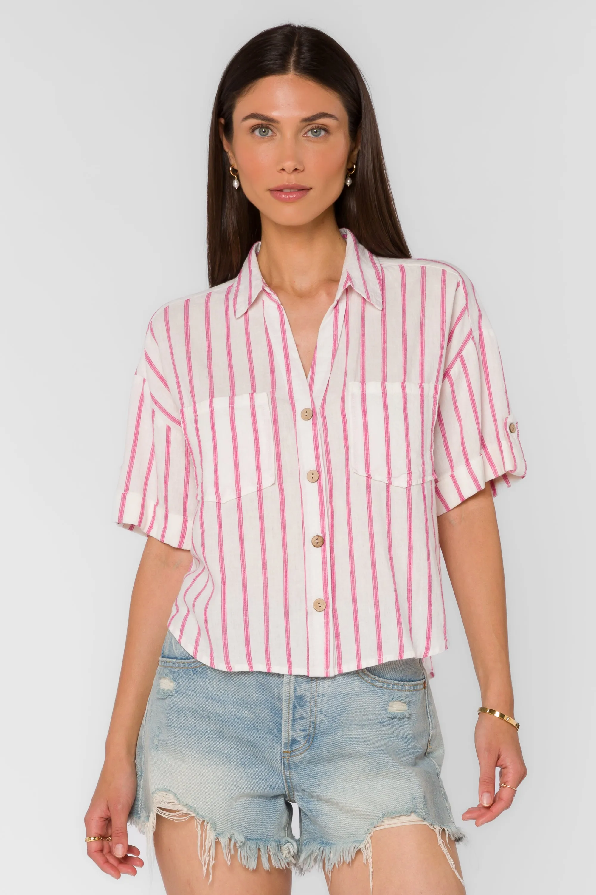 Brandon Fuchsia Stripe Shirt