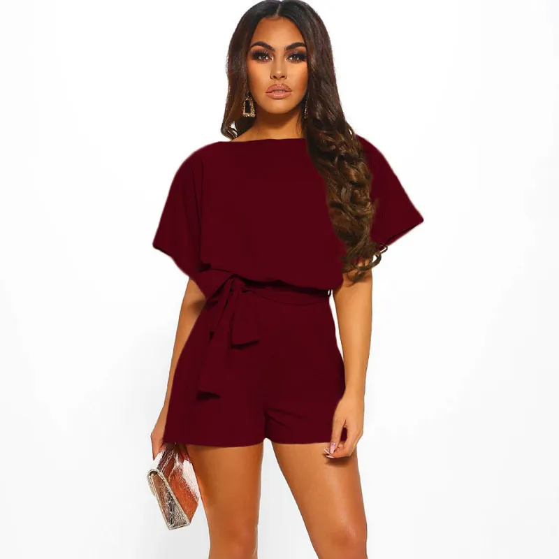 Breezy Glam Tie-Waist Flutter Sleeve Romper
