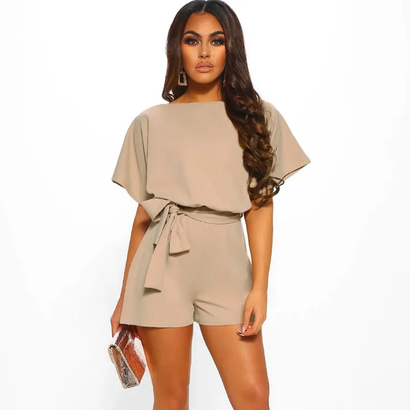 Breezy Glam Tie-Waist Flutter Sleeve Romper