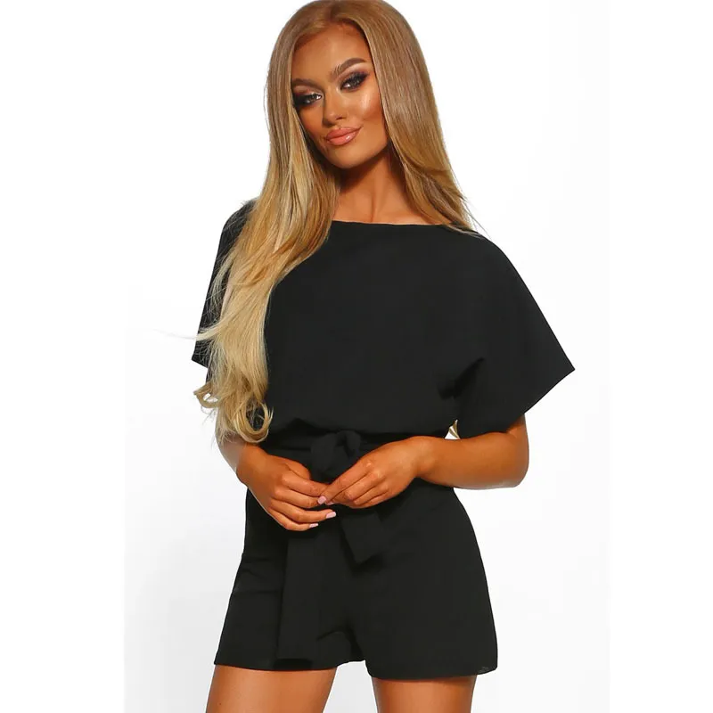 Breezy Glam Tie-Waist Flutter Sleeve Romper
