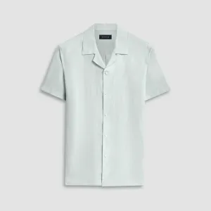 Bugatchi Jackson Short Sleeve Linen Shirt - Seafoam