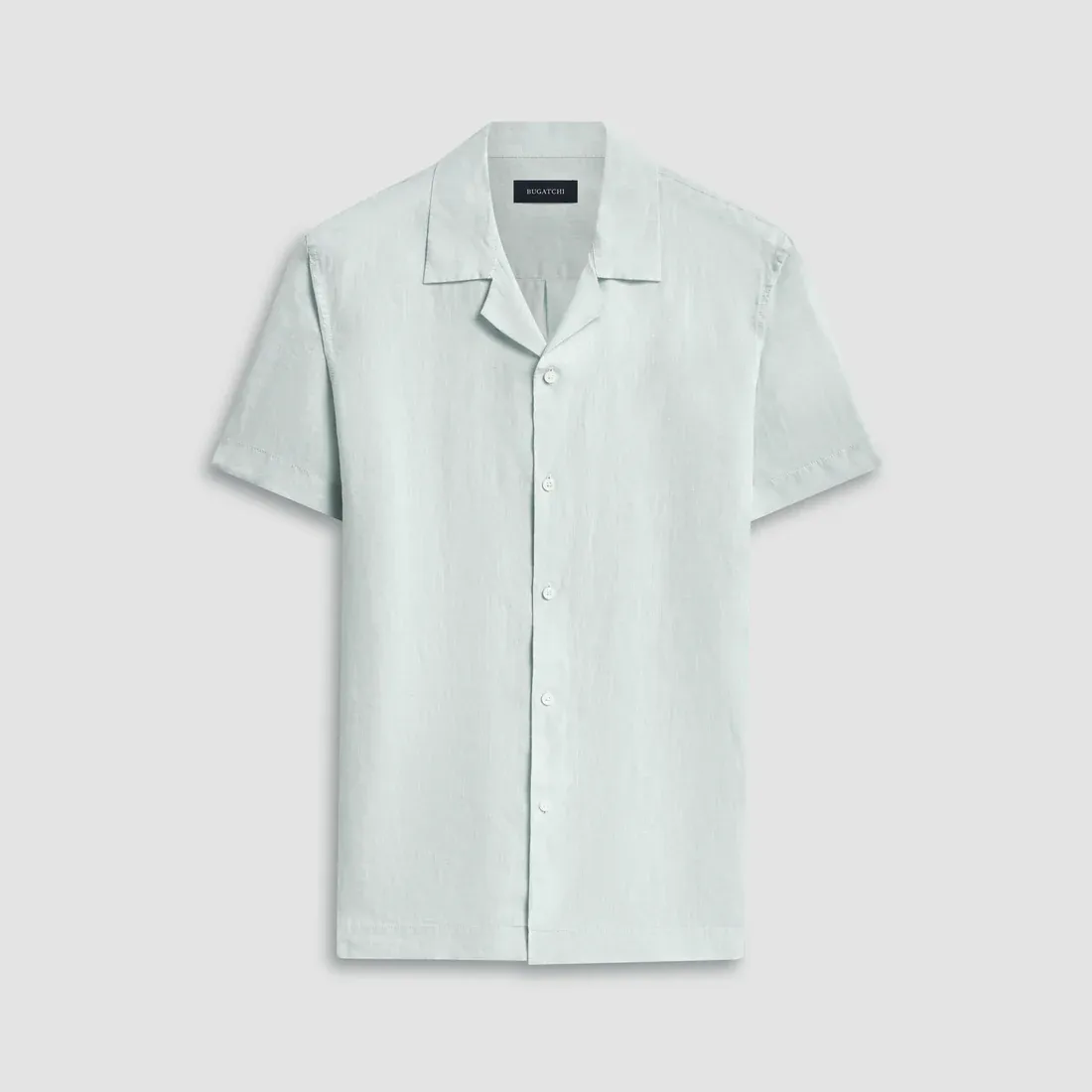 Bugatchi Jackson Short Sleeve Linen Shirt - Seafoam