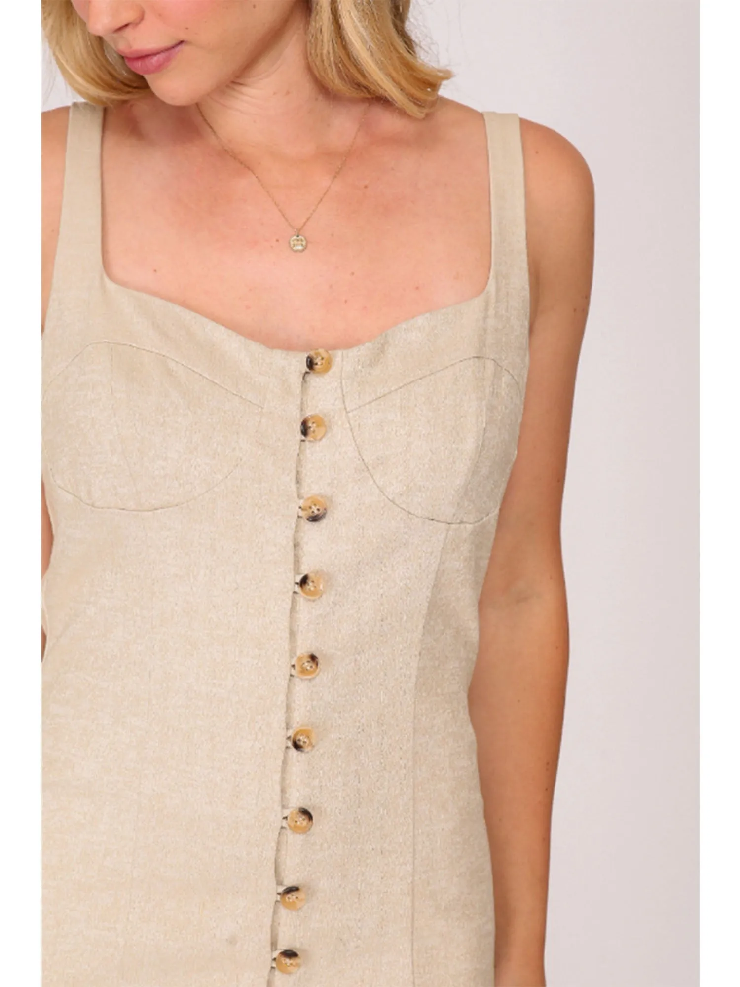 Button Down Bodycon Midi Dress