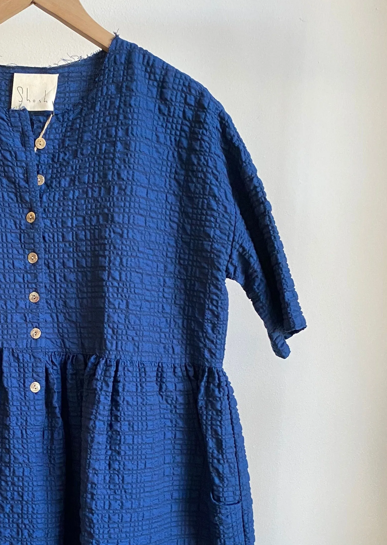 Button Front Dress, Ink
