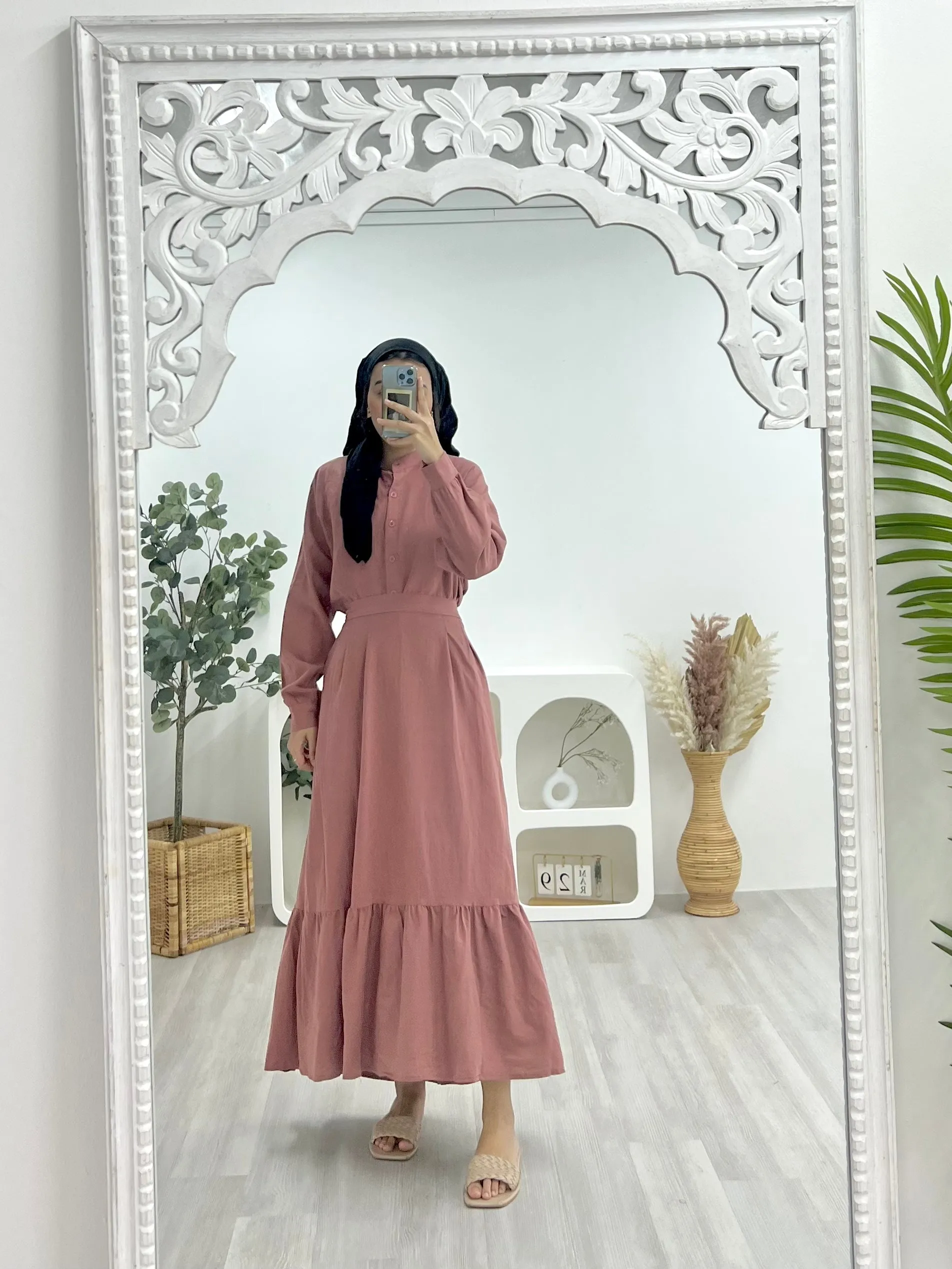Button-Up Skirt Set