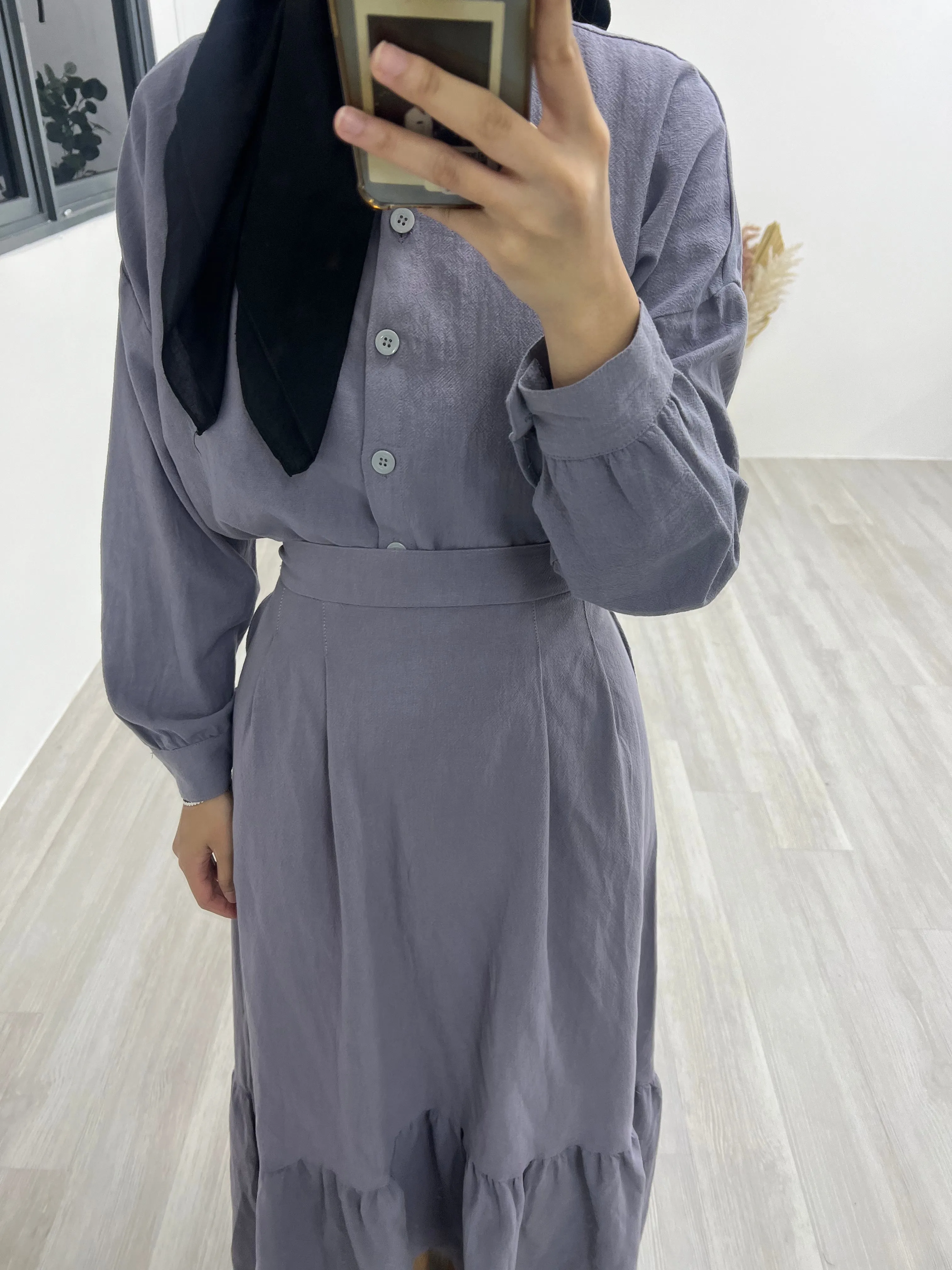 Button-Up Skirt Set