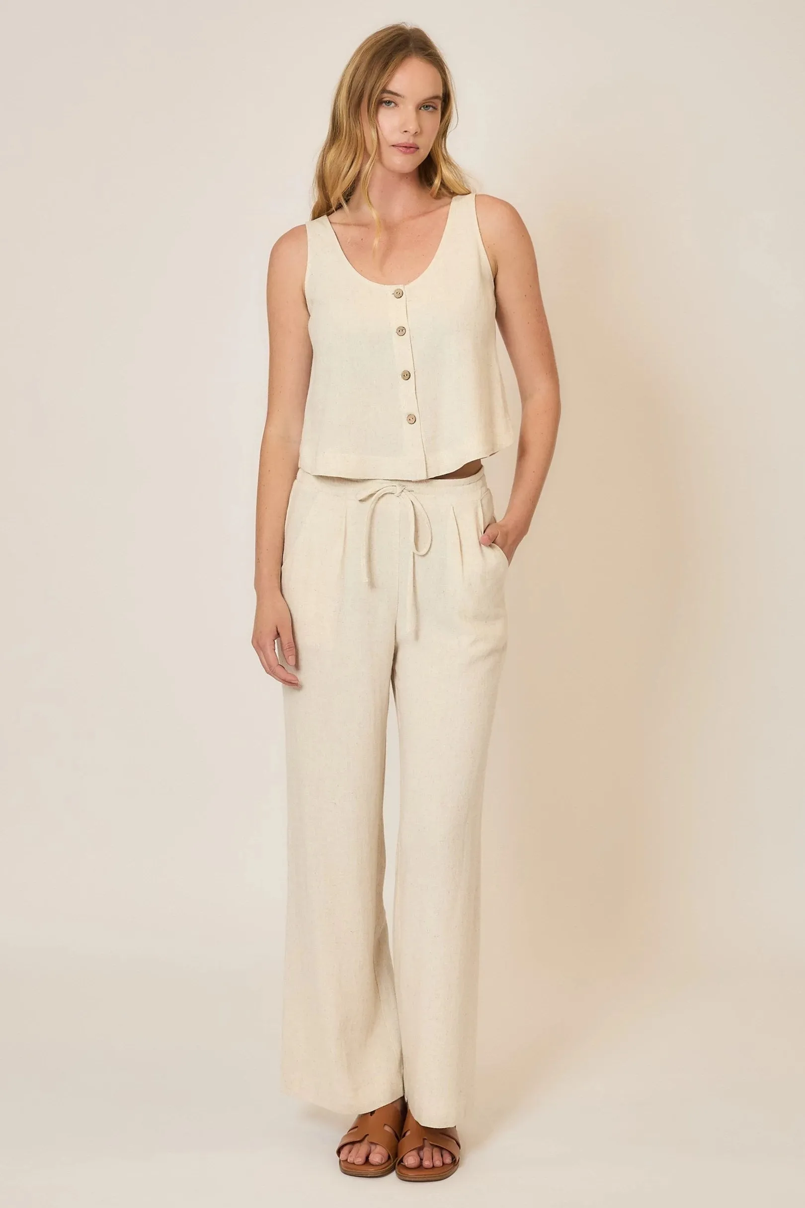 Button Up Sleeveless Top