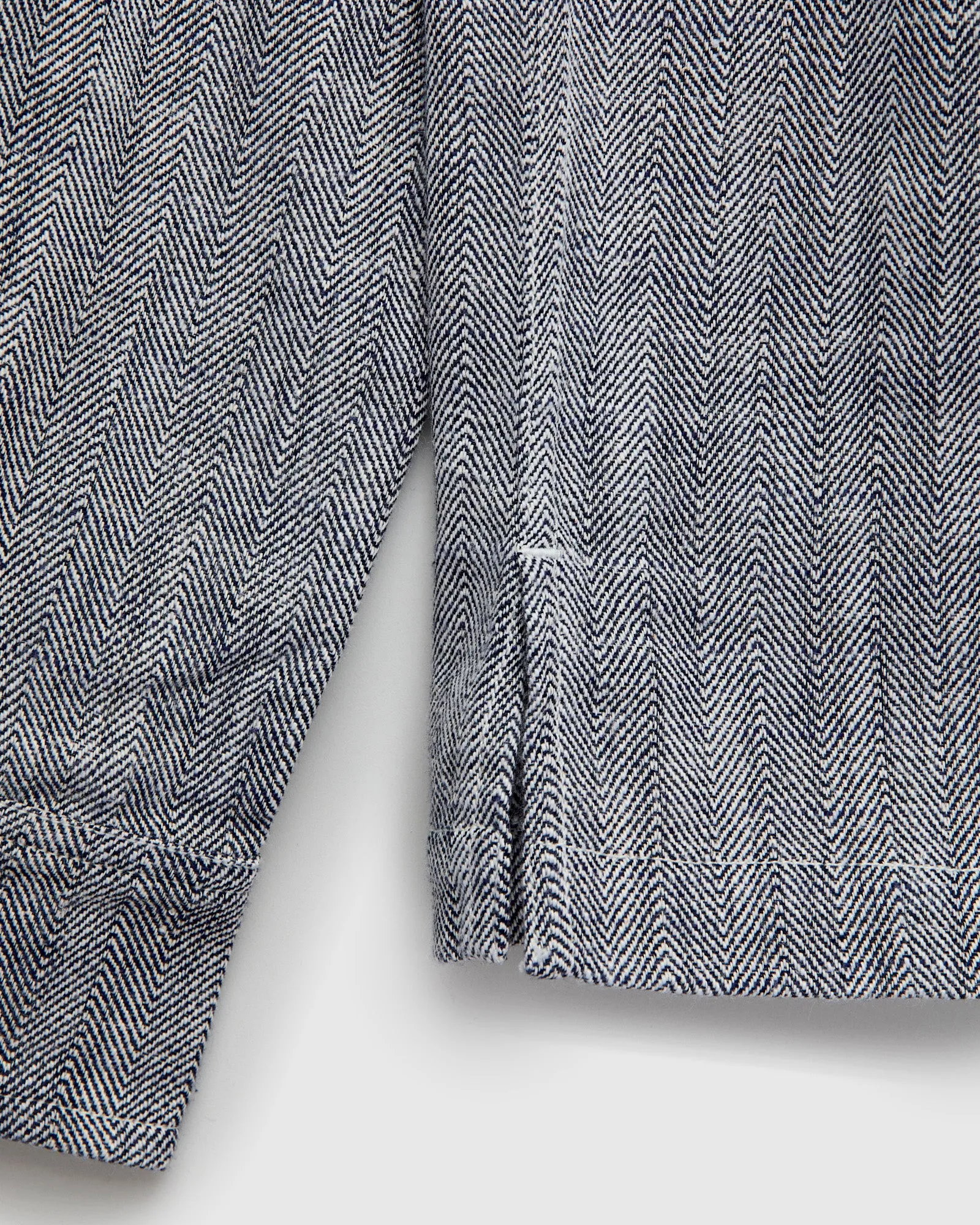 Camp Shirt in Black Linen Herringbone Twill