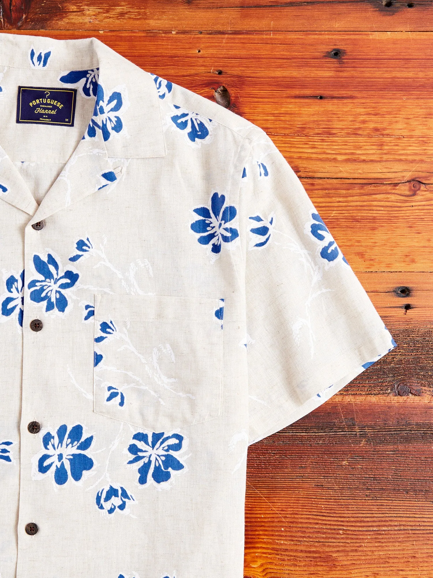 Canvas Button-Up Shirt in Blue