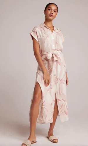 Cap Sleeve Midi Shirt Dress