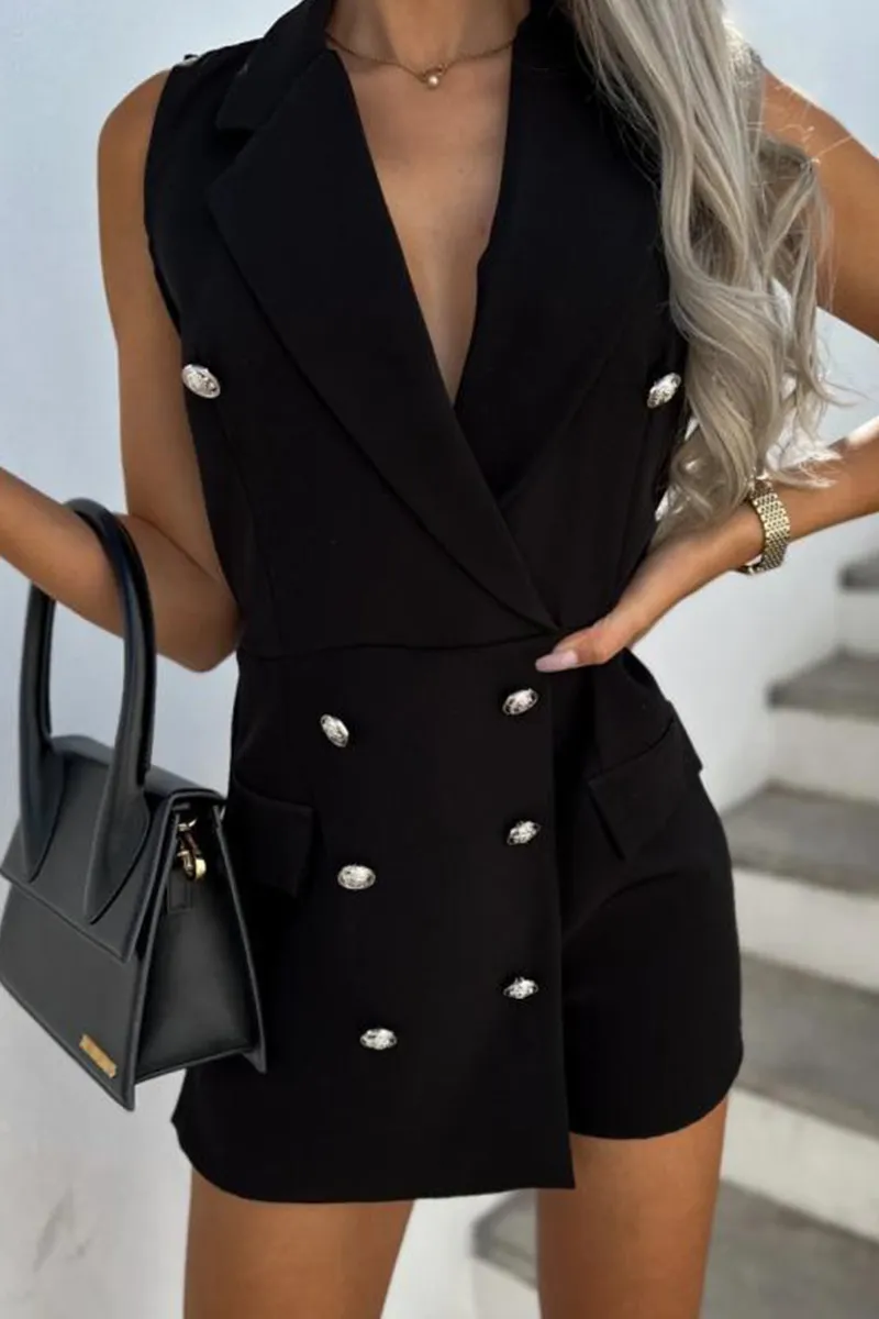 Casual Solid Patchwork V Neck Straight Jumpsuits(6 Colors)