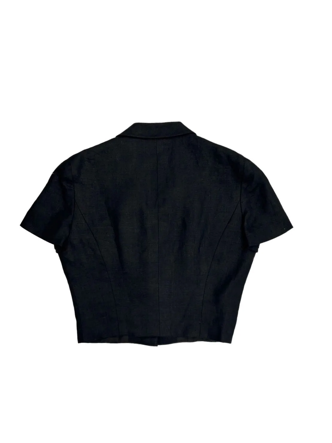 Chanel Black Logo Button Shirt Jacket