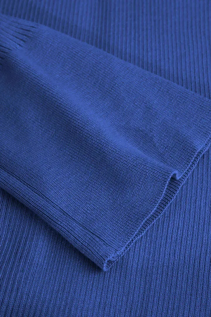 Charlotte - Elegant Ribbed Button Detail Woman's Maxi Dress
