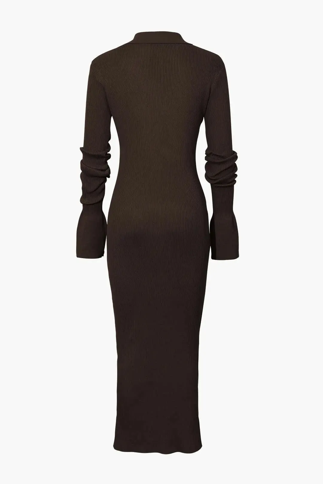 Charlotte - Elegant Ribbed Button Detail Woman's Maxi Dress