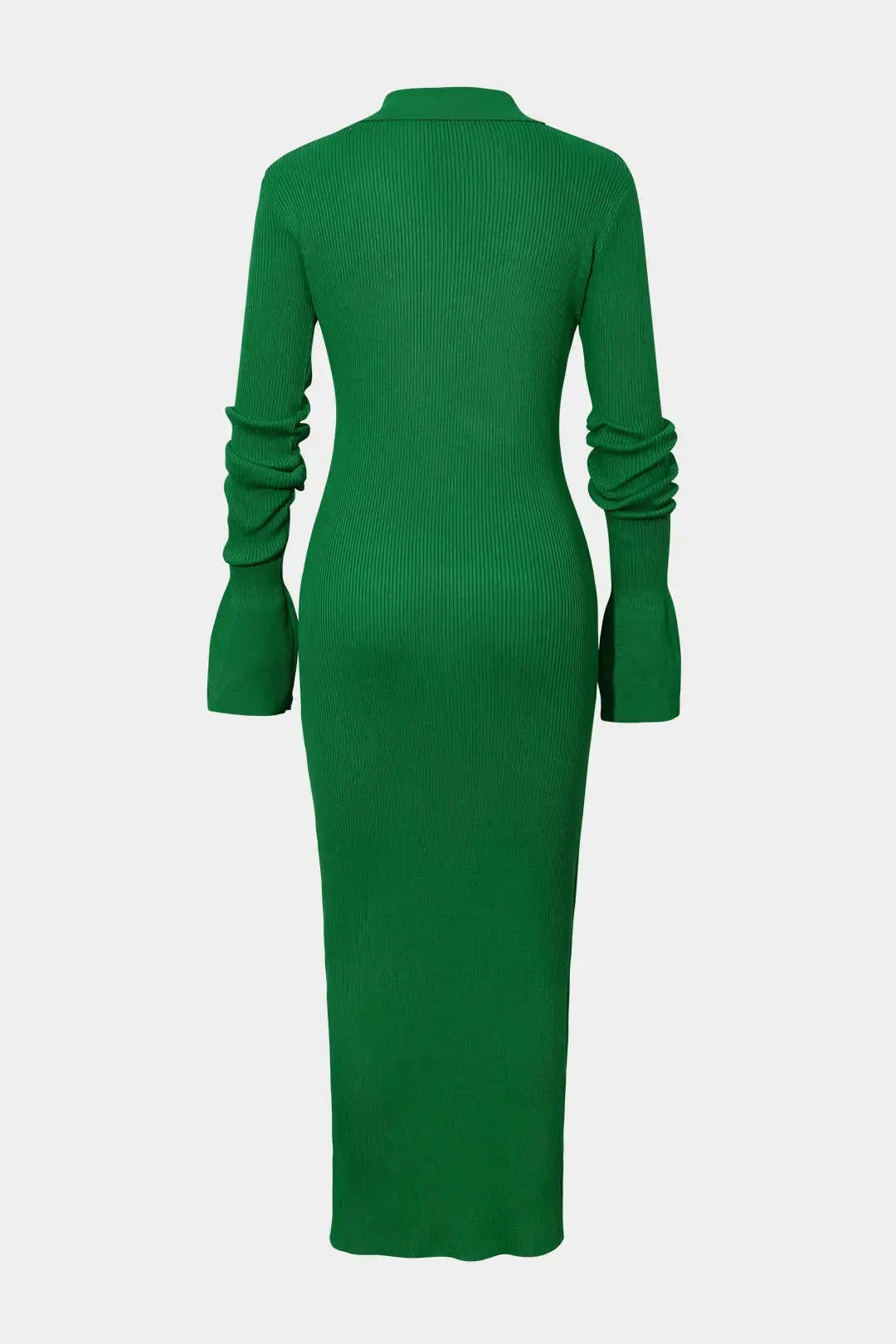 Charlotte - Elegant Ribbed Button Detail Woman's Maxi Dress