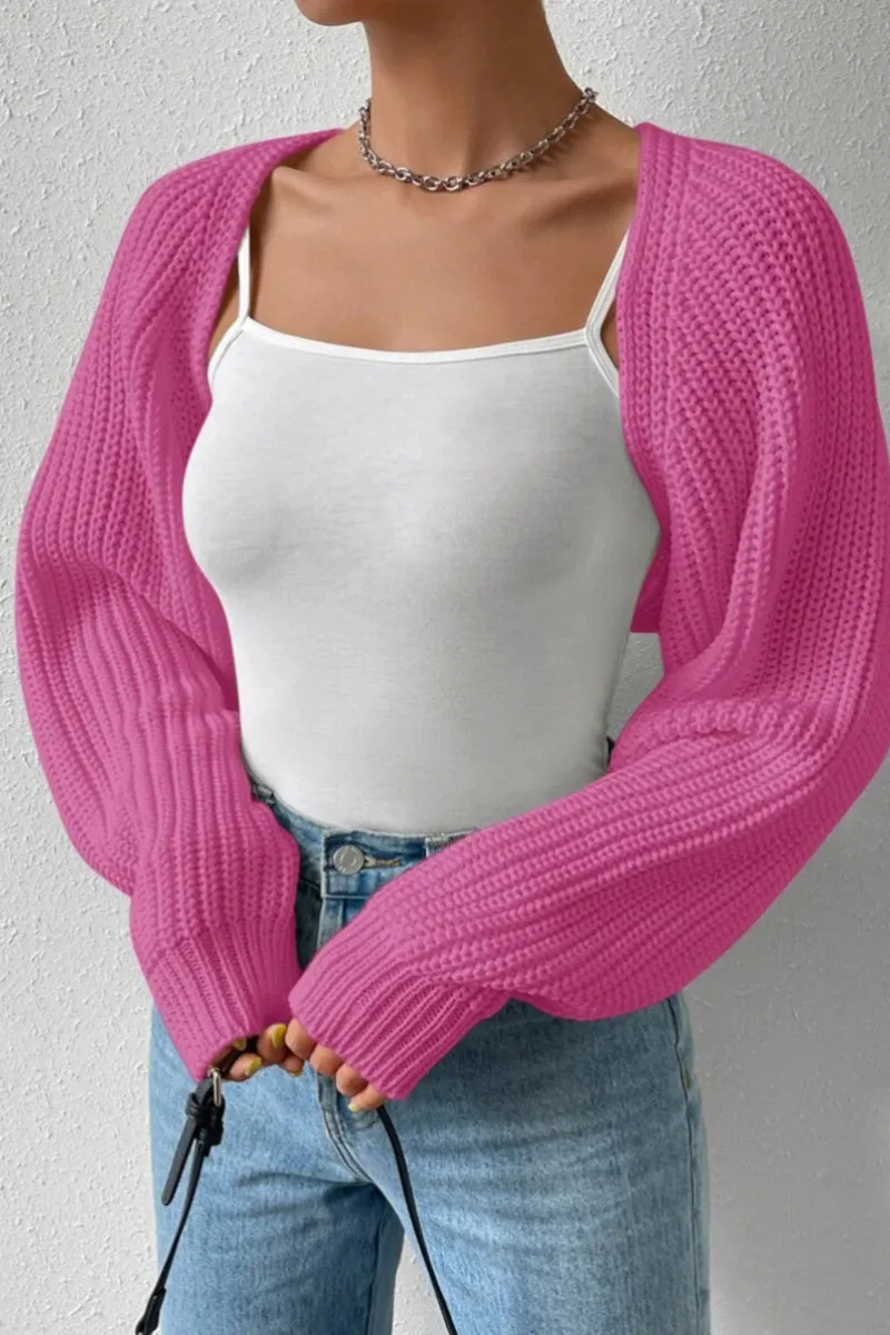CK0604 Knitted Sweater Shrug