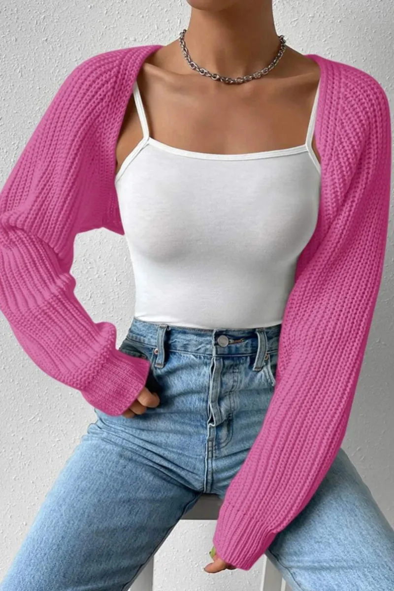 CK0604 Knitted Sweater Shrug